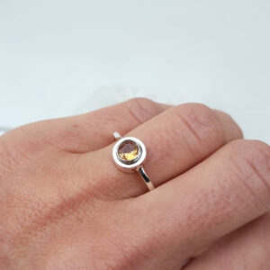 anillo base citrino